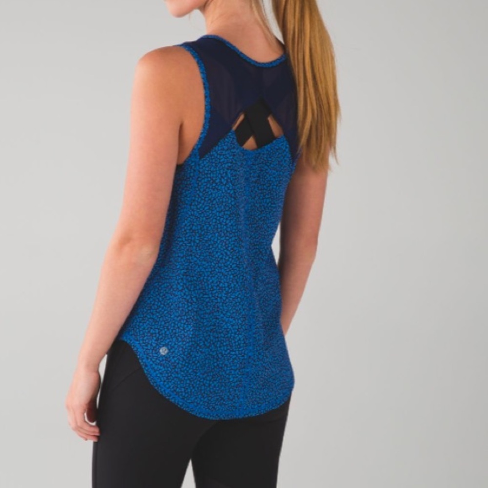 Lululemon Sculpt Tank Mosaic Lakeside Blue / Hero Blue